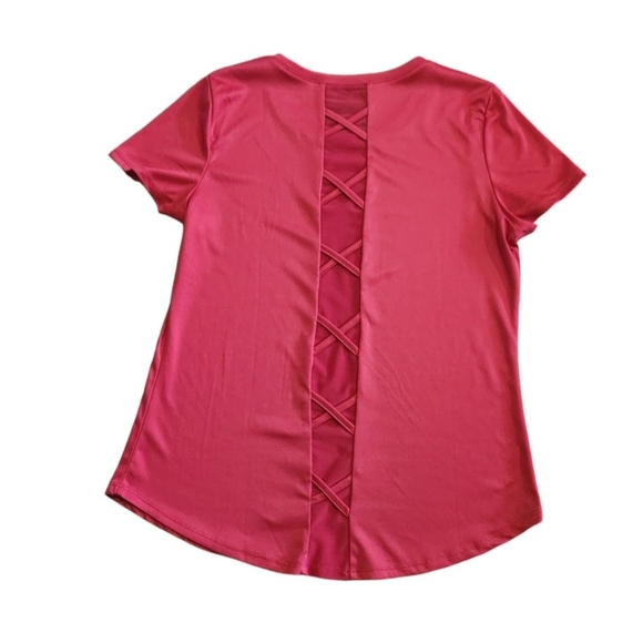 Daisy Fuentes Women's Athletic Red Lightweight Top - Large - Picture 2 of 2